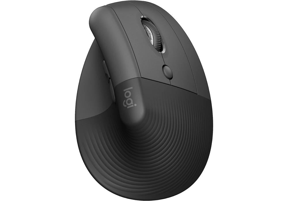 Logitech Lift Vertical Ergonomic Mouse, Wireless, Bluetooth or Logi Bolt USB receiver, Quiet clicks, 4 buttons