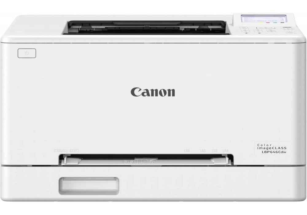Canon i-SENSYS LBP646Cdw Colour Laser Printer, 25 ppm Speed, Auto Duplex, Wireless & Gigabit Ethernet, Secure Print, 5-Line LCD, Single Function, White