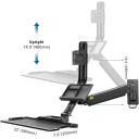 NB North Bayou Monitor Holder Sit Stand Workstation Wall Mount Height Adjustable Sit-Stand Converter for 19''-27'' Screens with Keyboard Tray, VESA 75/100, Load Capacity from 4.4-19.8lbs MB32