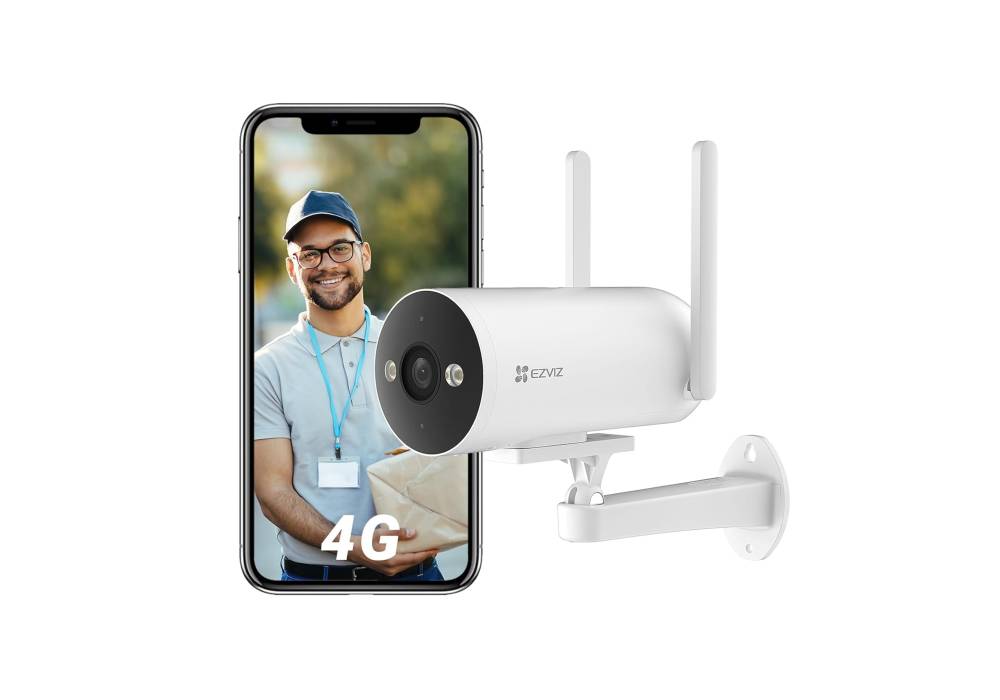 EZVIZ by Wireless Hikvision | 4G Sim Based Smart Home Camera | 2K Resolution | Ai Based Human/Vehicle Detection|Color Night Vision | Active Defense | Two Way Talk | Weatherproof | Supports MicroSD (Upto 512Gb) | H5