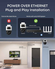 eufy PoE Bullet-PTZ Outdoor Cam S4, NVR Wired Add On Cam