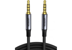 UGREEN 3.5mm Audio Cable Braided 4-Pole Hi-Fi Stereo TRRS Jack Shielded Male to Male AUX Cord Compatible with iPad, Samsung Phones, Tablets, Car Home Stereos, Headphones, Speaker, 3FT