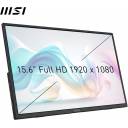 MSI PRO MP165 E6 15.6-Inch FHD Portable Monitor, 1920x1080 IPS, 60Hz, 4ms, Eye care, Built-in speaker/mic, HDMI 2.0b, USB C (15WPD), Vesa Mount, Black