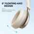 Soundcore by Anker, Space One, Active Noise Cancelling Headphones, 2X Stronger Voice Reduction, 40H ANC Playtime, App Control, LDAC Hi-Res Wireless Audio, Comfortable Fit, Clear Calls, Bluetooth 5.3, Latte Cream