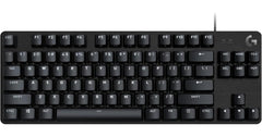 Logitech G413 TKL SE Mechanical Gaming Keyboard - Compact Backlit Keyboard with Tactile Mechanical Switches, Anti-Ghosting, Compatible with Windows, macOS - Black Aluminum(عربي)