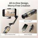 DJI Osmo Mobile 7P 3-Axis Smartphone Gimbal Stabilizer with Multifunctional Module, Native Tracking, Built-in Extension Rod & Tripod, Wireless Audio Reception, Up to 10-Hour Battery, Black