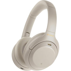 Sony WH-1000XM4 LightWeight & Comfortable Wireless Noise Canceling Headphones, HD Noise Cancelling Processor QN1, Soft Fit Synthetic Leather, With 5 Microphones, Up To 30-Hour Battery Life - Silver | WH-1000XM4 |