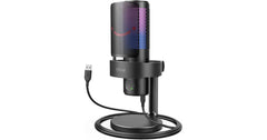 FIFINE AMPLIGAME A9 USB RGB Gaming Microphone - Black