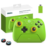 8Bitdo Ultimate 2 Wireless 2.4G Controller (TMR Joystick Update), Star-Ring RGB Lights, Adjustable Trigger Locks, Gamepad with Charging Dock for Windows PC, Android (Green)