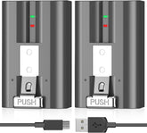 2-Pack 6040mAh Rechargeable Battery Compatible with Ring Doorbell Camera 2/3/4, Video Doorbell 3 Plus,Spotlight Cam and Stick Up Cam Battery (2nd & 3rd Gen)