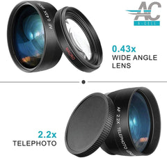 58mm Accessory Bundle for Canon EOS Rebel T7, T6, T5, T3, T100, 4000D, 2000D, 3000D and More with 64GB SanDisk Memory Card, Wide Angle Lens, Telephoto Lens, Tripod, Backpack, SDAB210412