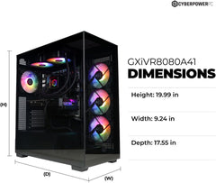 Gamer Xtreme Gaming PC, AMD Ryzen 9 9900X 4.4GHz, GeForce RTX 5070 12GB, 32GB DDR5, 1TB PCIe 4.0 SSD, WiFi Ready & Windows 11 Home (GXiVR8080A41)