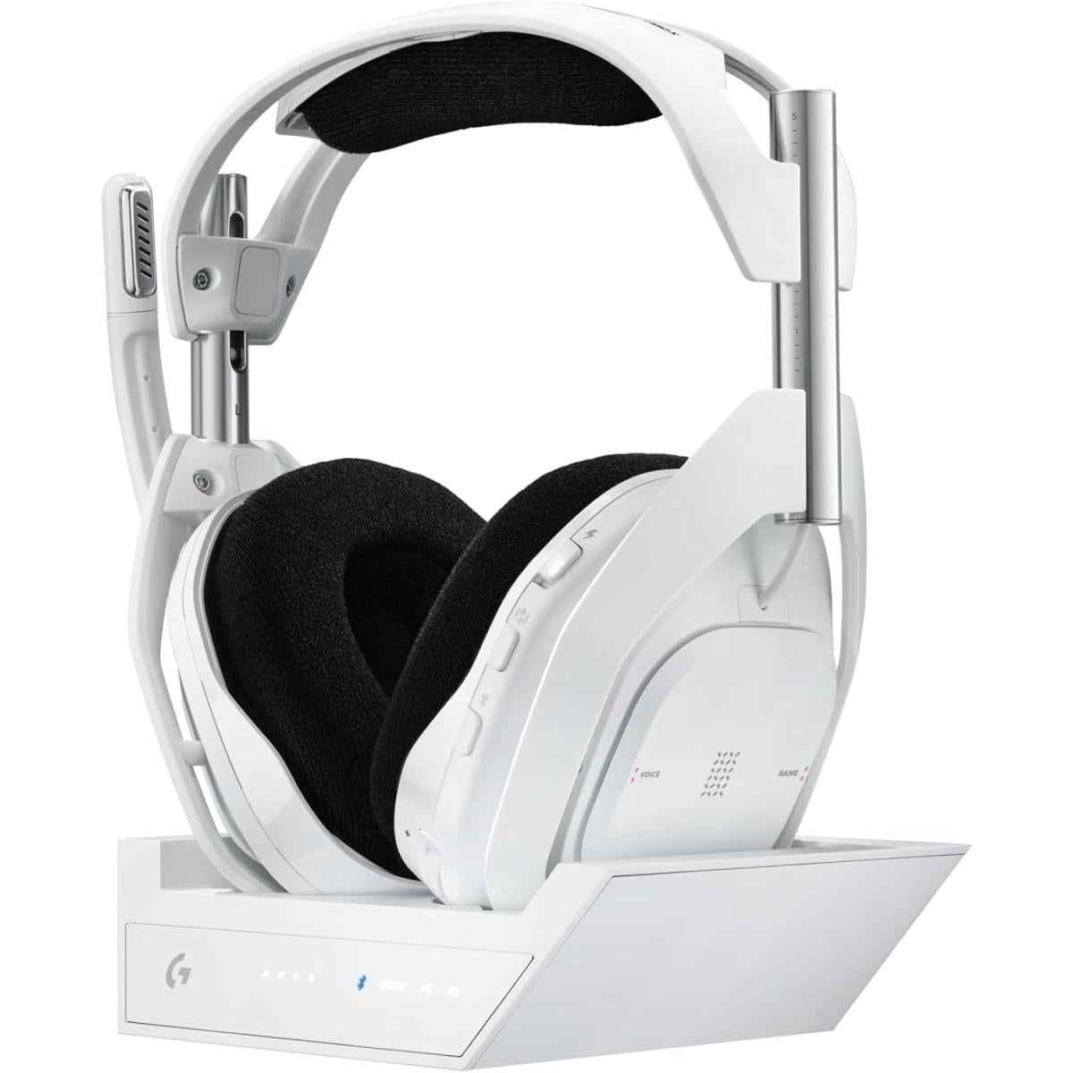 Logitech G Astro A50 X Omni-Platform Wireless Gaming Headset + Base Station for PS5, Xbox, PC: PLAYSYNC Video & Audio Switcher, HDMI 2.1 4K 120Hz VRR, <24 bit/48 kHz, 24hr Battery, 2.4GHz & BT - White | A50X |
