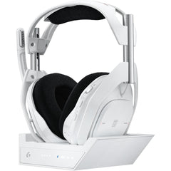 Logitech G Astro A50 X Omni-Platform Wireless Gaming Headset + Base Station for PS5, Xbox, PC: PLAYSYNC Video & Audio Switcher, HDMI 2.1 4K 120Hz VRR, <24 bit/48 kHz, 24hr Battery, 2.4GHz & BT - White | A50X |