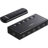 UGREEN HDMI Switch 5 in 1 Out 4K@60Hz, HDMI Splitter with Remote 5 Port Switcher Selector Box Support 3D CEC HDR HDCP2.2 Compatible with PS5/4/3 Xbox Nintendo Switch Roku TV Fire Stick Black | CM568 |
