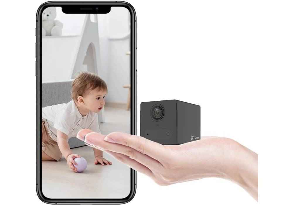 EZVIZ CB2 Security Battery Camera Wireless Wifi with Audio, 1080P, Mini Camera with Smart Human Motion Detection, Two Way Talk with Magnetic Base, Night Vision, Supports Cloud & SD card Storage (Black)