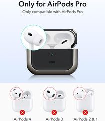 for AirPods Pro 2nd Generation Case (HaloLock), Compatible with Airpods Pro Case 2nd/1st Gen (2023/2022/2019), Compatible with MagSafe, Full Drop Protection Cover with Lanyard, Titanium