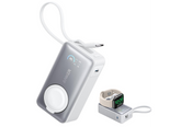 Anker MagGo A1657 - 10,000mAh Power Bank, 35W Output, Built‑In USB‑C Cable, Apple Watch Wireless Charger, LED Display, Travel‑Approved, White - 18 Month Warranty