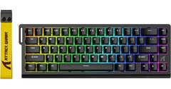 ATTACK SHARK X68 HE Rapid Trigger Mechanical Gaming Keyboard 60% Wired TKL with Adjustable Actuation,Hall Effect Magnetic Switch,8KHz Polling Rate,RGB Backlit,Top Mount for PC Mac Esport Gamer(Black) (عربي)