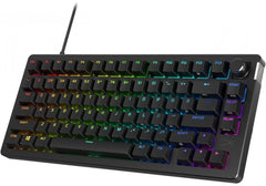HyperX Alloy Rise 75 – Hot-Swappable 75% Mechanical Gaming Keyboard, PC, Ambient Light Sensor, Gasket Mounted, Linear Switches