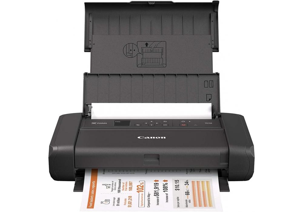 Canon PIXMA TR150 Wireless Portable Printer, 1.44-Inch LED Screen, Vibrant Print Details, WI-FI Connectivity