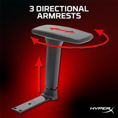 Nordic Game Supply HyperX Blast Gaming Chair - Ergonomic Gaming Chair, Leather Upholstery Video Chair - Red Black PC Racing Tilt Gaslift Foam Armrests Office Secret Hyper X Chair Lab