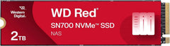 2TB WD Red SN700 NVMe Internal Solid State Drive SSD for NAS Devices - Gen3 PCIe, M.2 2280, Up to 3,400 MB/s - WDS200T1R0C