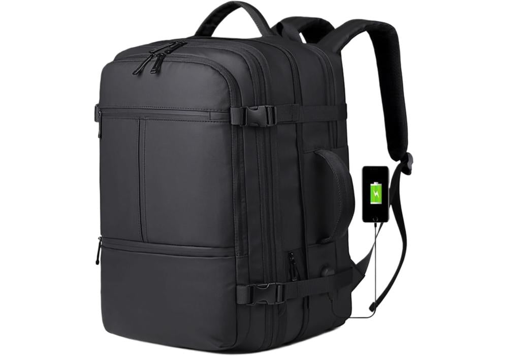 Ultimate Travel Backpack Up to 17" Laptop with USB Charging Port, 40L Capacity, Laptop Compartment, Waterproof, Perfect for Commuting, Travel, and Business Trips - Black Ultimate Travel Backpack Up to 17" Laptop with USB Charging Port, 40L Capacity, Laptop Compartment, Waterproof, Perfect for Commuting, Travel, and Business Trips - Black