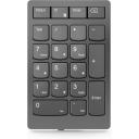 Lenovo Go Wireless Numeric Keypad ultra slim profile at 13 mm Rechargeable , up to 3 months use in single charge Supports Lenovo Unified Pairing Receiver - Storm Grey