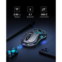 GRAVASTOR PAW3395DM 4K RGB wireless gaming mouse for computer setup