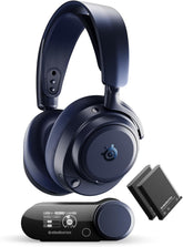 SteelSeries Arctis Nova Pro Omni - Hi-Res Wireless Gaming Headset, 96kHz/24bit, ANC, ClearCast Pro Mic, AI Noise Rejection, Mobile App, Mix 2.4GHz + BT, OmniPlay PC+PlayStation+Xbox - Midnight Blue