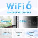TP-Link Deco Outdoor Mesh WiFi (Deco X50-Outdoor), AX3000 Dual Band WiFi 6 Mesh, 2 Gigabit PoE Ports, 802.3at PoE+,Weatherproof, Works with All Deco Mesh WiFi, 1-Pack