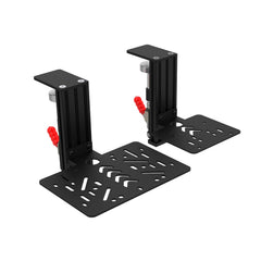 EG STARTS SIM Racing Wheel Stand Desk Mount, Heavy Duty Desk Clamp with 480-Pound Force, Compatible Logitech G25 G27 G29 G920 G923 Thrustmaster T248 T300RS T-GT TS-PC Black Metal Gaming Cockpit Shelf