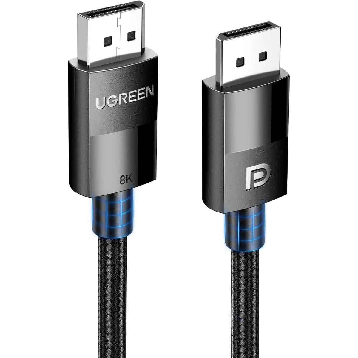 UGREEN VESA Certified 8K DisplayPort Cable 2M, DP 1.4 Display Port Cable Cord Support 8K@60Hz, 4K@240Hz, FreeSync, G-Sync, HDR, 32.4Gbps for HDTVs, Displays, Monitors, Graphics, PC | 80392 |