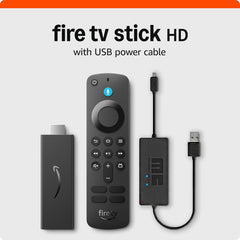 Fire TV Stick HD bundle with Made for Amazon, USB Power Cable