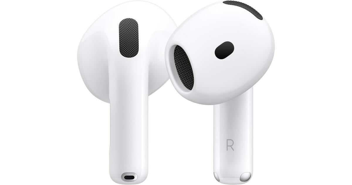 Apple AirPods 4 Wireless Earbuds, Bluetooth Headphones, with Active Noise Cancellation, Adaptive, Transparency Mode, Personalized Spatial Audio, USB-C Charging Case, Wireless Charging, H2 Chip