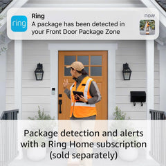 Battery Doorbell with Ring Floodlight Cam Wired Plus (Black)