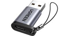UGREEN 10Gbps USB C Female to USB Male Adapter Type C to USB A Charger Cable Converter Compatible with Apple Watch iPhone 15 14 13 AirPods 3 MacBook Samsung Galaxy Google Pixel etc Gray