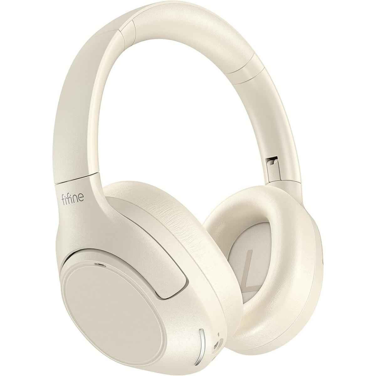 FIFINE X3W Over-ear Wireless Headphone with Active Noise Canceling, Bluetooth 5.3, Three Modes, Detachable Boom Microphone (White) | X3W |