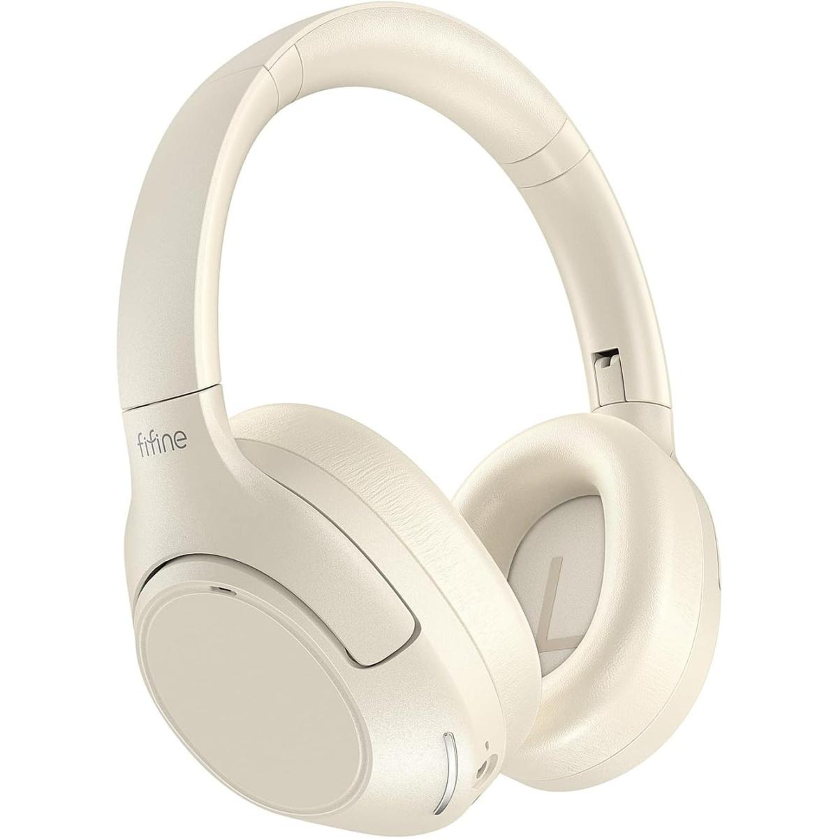 FIFINE X3W Over-ear Wireless Headphone with Active Noise Canceling, Bluetooth 5.3, Three Modes, Detachable Boom Microphone (White) | X3W | FIFINE X3W Over-ear Wireless Headphone with Active Noise Canceling, Bluetooth 5.3, Three Modes, Detachable Boom Microphone (White) | X3W |