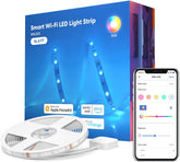 Smart LED Strip Lights, 16.4ft WiFi Strip Work with Apple HomeKit, Alexa, Google Home, and SmartThings, 16 Million Colors with App Control and RGB LED Lights for Bedroom, Living Room, Kitchen