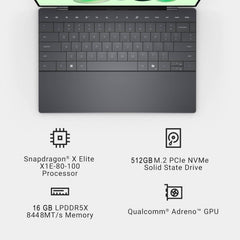 Dell XPS 13 9345 Laptop, Copilot+ AI PC (13.4" FHD+ 120Hz, Qualcomm Snapdragon X Elite, 16GB DDR5, 512GB SSD, 12-Core (> Intel i7-1355U)), Thin & Light, 27-Hr Battery, IR Webcam, Wi-Fi 7, Win 11 Home