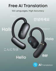 Soundcore AeroFit 2 AI Assistant Open-Ear Wireless Earbuds — Black