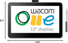 Wacom One 13 (2023) Creative Graphic Tablet 13.3" & UD Pen Tablet Compatible with All OS
