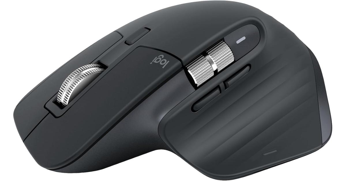 Logitech MX Master 3S Bluetooth Edition, No USB Receiver - Ultra-Fast Scrolling, Ergo, 8K DPI, Track on Glass, Quiet Clicks, Works with Apple Mac, Windows PC, Linux, Chrome - Graphite