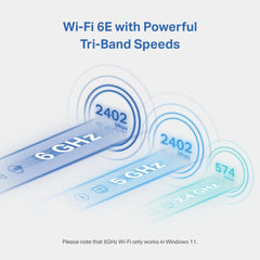 TP - Link AXE5400 wireless Wi - Fi adapter for device connectivity