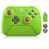 8BitDo Ultimate 2 Wireless Controller with TMR Joysticks for Windows & Android, Gaming Controller with Switchable Hall Effect/Tactile Triggers, RGB Fire Ring,8Speed Wireless Tech, Charging Dock, Green