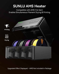 AMS Heater, Compatible with Bambu lab AMS Gen 1 β Enables Simultaneous Printing & Drying, Easy Installation, Fast Heating to 70Β°C, 4-Spool Capacity Filament Dryer