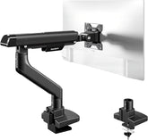 Single Monitor Arm, Premium Aluminum Monitor Desk Mount Fits Screen up to 39 Inches, Fully Adjustable Monitor Stand with C-Clamp & Grommet Base, Holds 6.61 to 26.46 lbs, Black