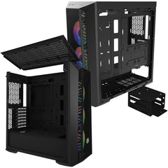 Cooler Master ARGB PC case for desktop computer builds and component installation